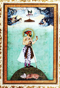 The Emperor Shah Jahan Standing on a Globe